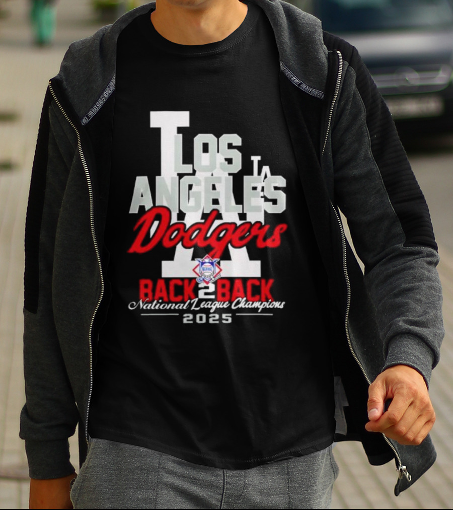 Los Angeles Dodgers Back 2 Back National League Champions 2025 T-Shirt