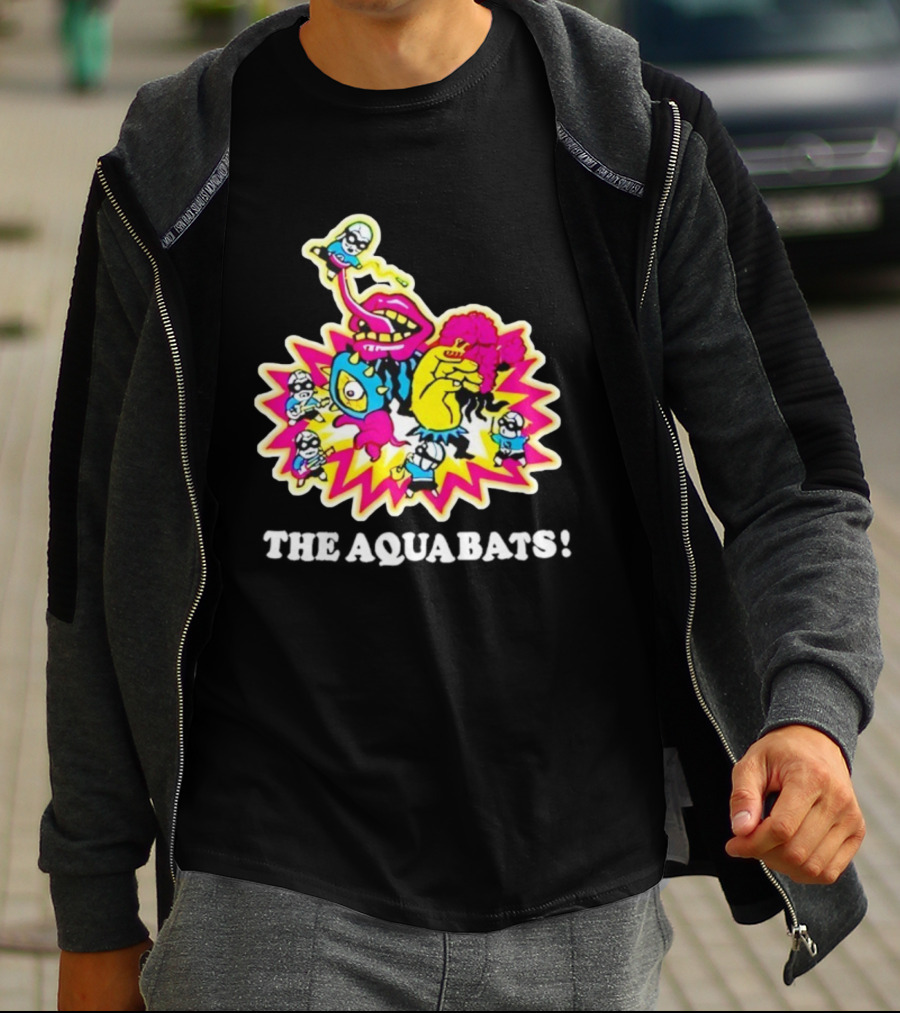 The Aquabats Cartoon Explosion Versus Battle Scene T-Shirt