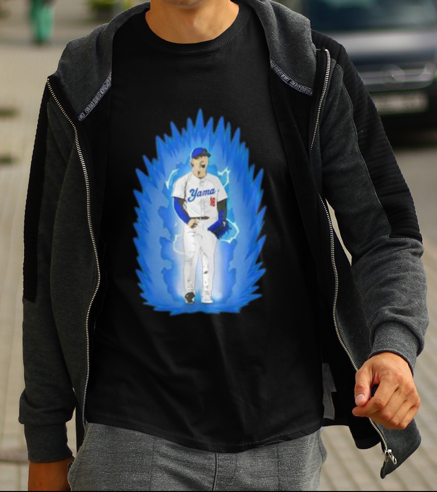 Yoshinobu Yamamoto Super Saiyan Yama 18 Los Angeles Dodgers T-Shirt