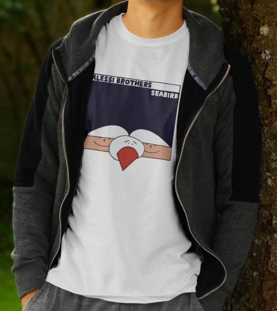 Alessi Brothers Seabird Cartoon Style Duo With Seagull T-Shirt