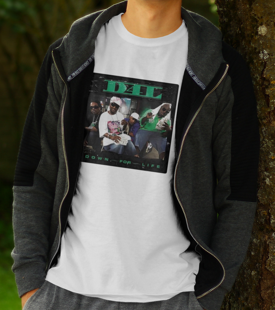 D4L Down For Life Album Cover Crew With Money And Bling T-Shirt