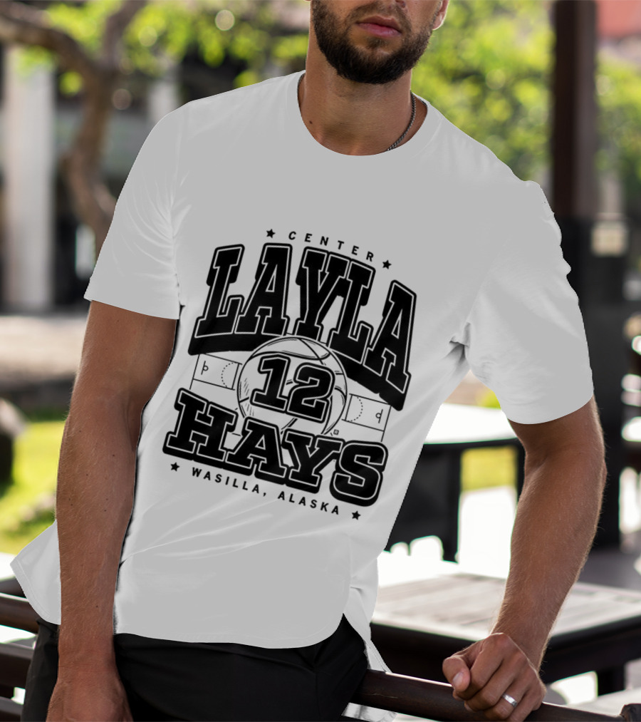 Layla Hays 12 Center Iowa State Cyclones Wasilla Alaska T-Shirt