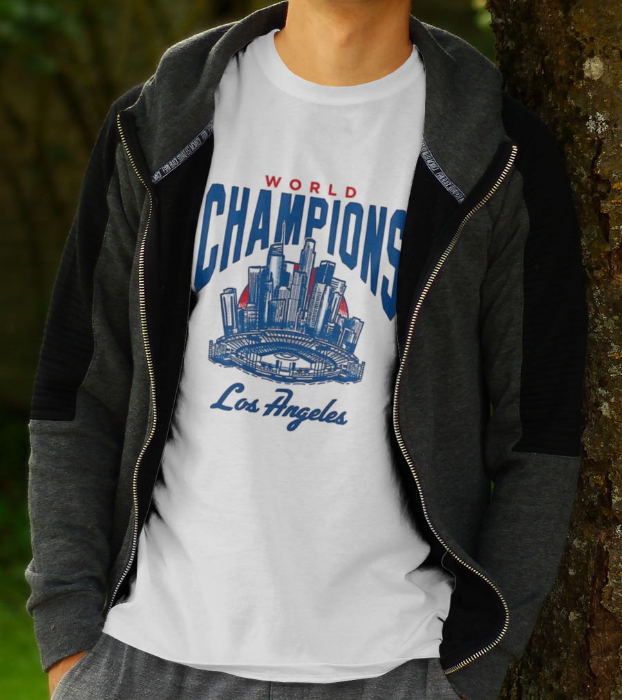 World Champions Los Angeles Dodgers Skyline 2025 T-Shirt