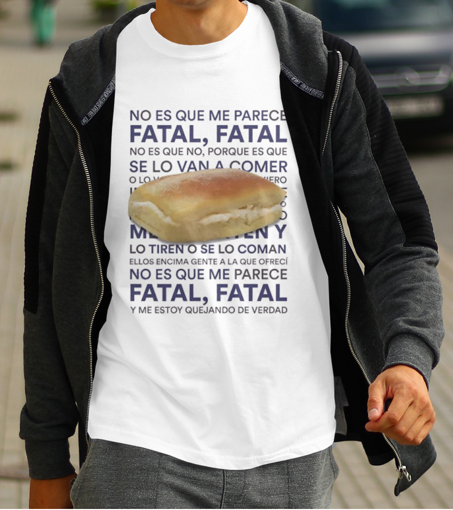 Operación Triunfo 2023 Martin Urrutia Meme Quote Sobre Fatal, Fatal Frase Divertida Sandwish De Crema T-Shirt