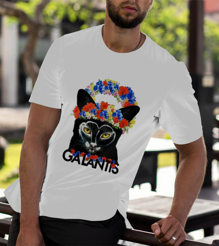 Midsommer Galantis Cat Floral Festival Headpiece T-Shirt