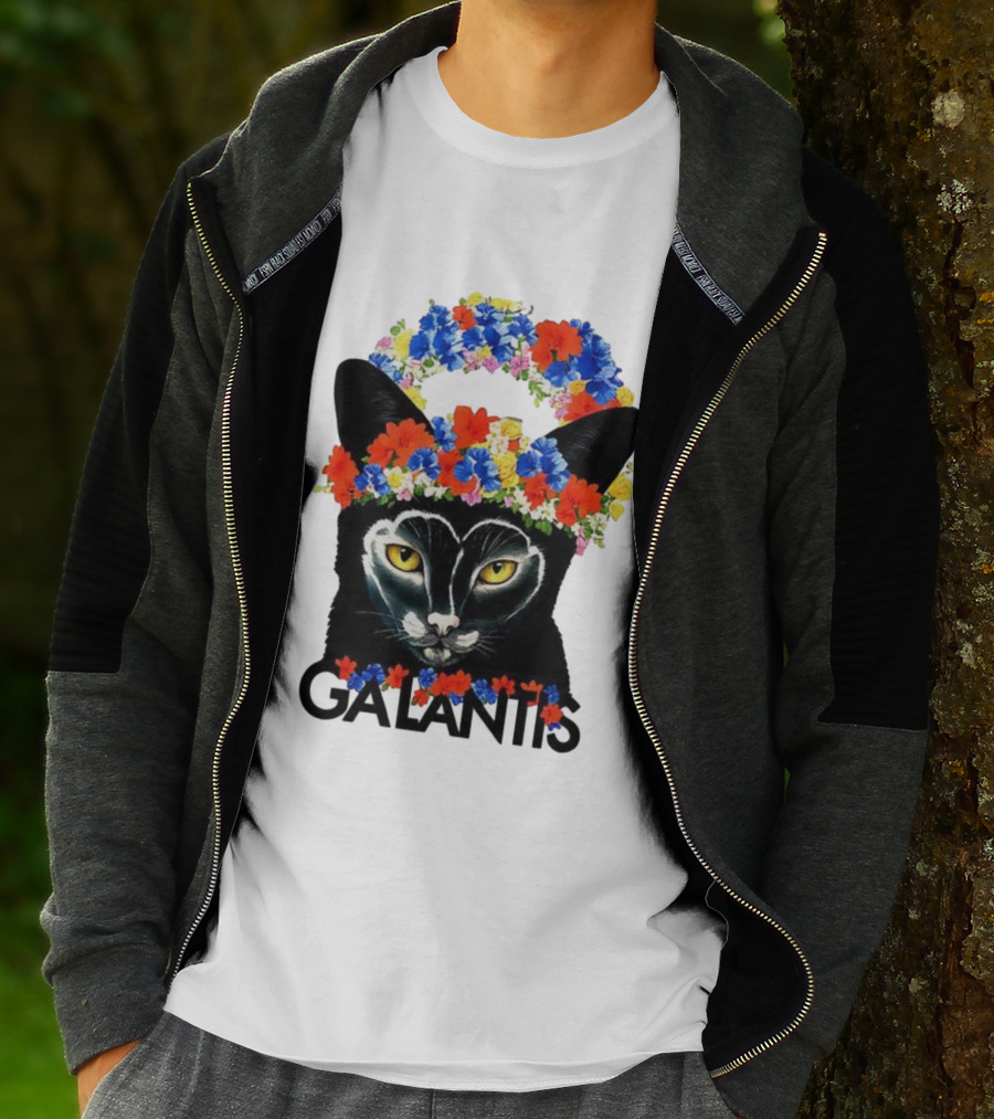 Midsommer Galantis Cat Floral Festival Headpiece T-Shirt