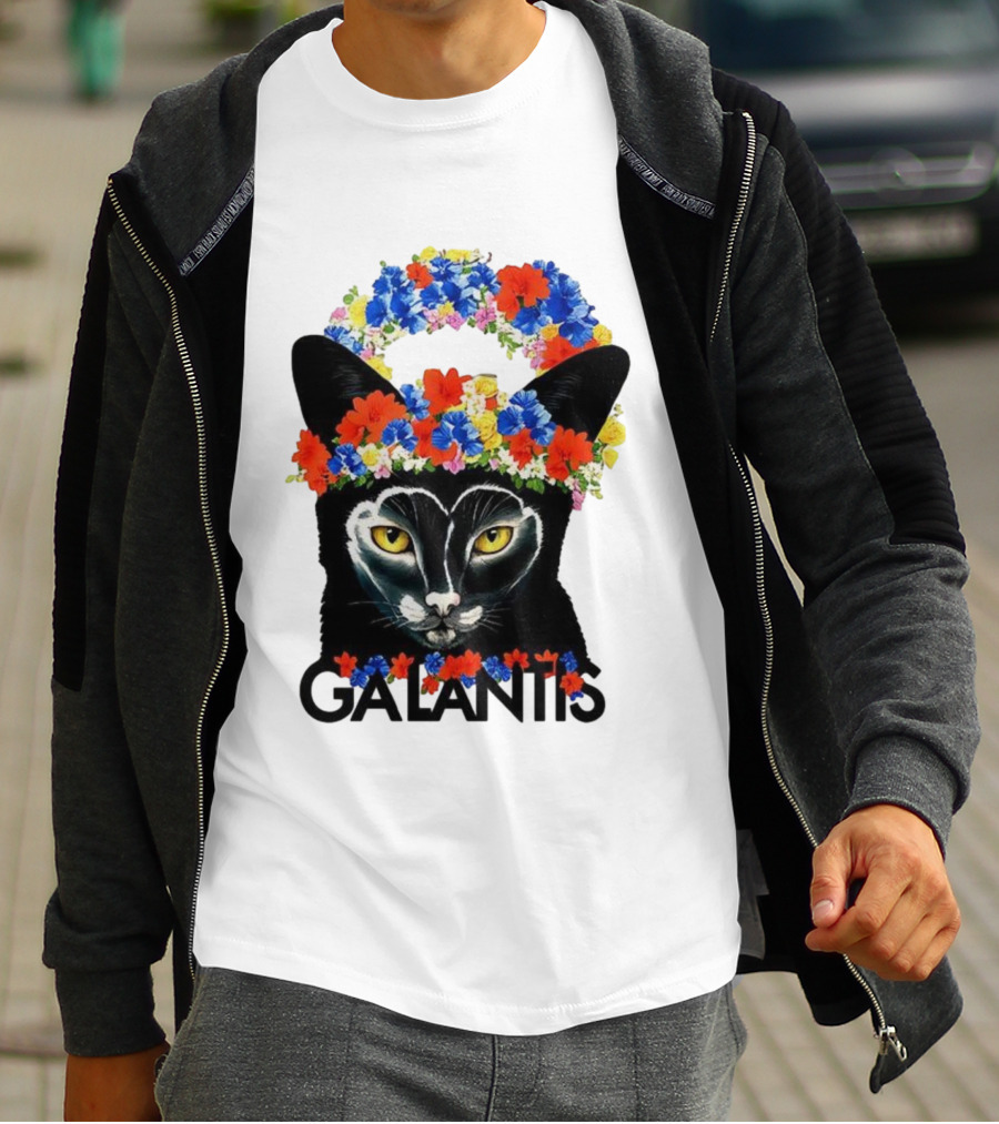 Midsommer Galantis Cat Floral Festival Headpiece T-Shirt