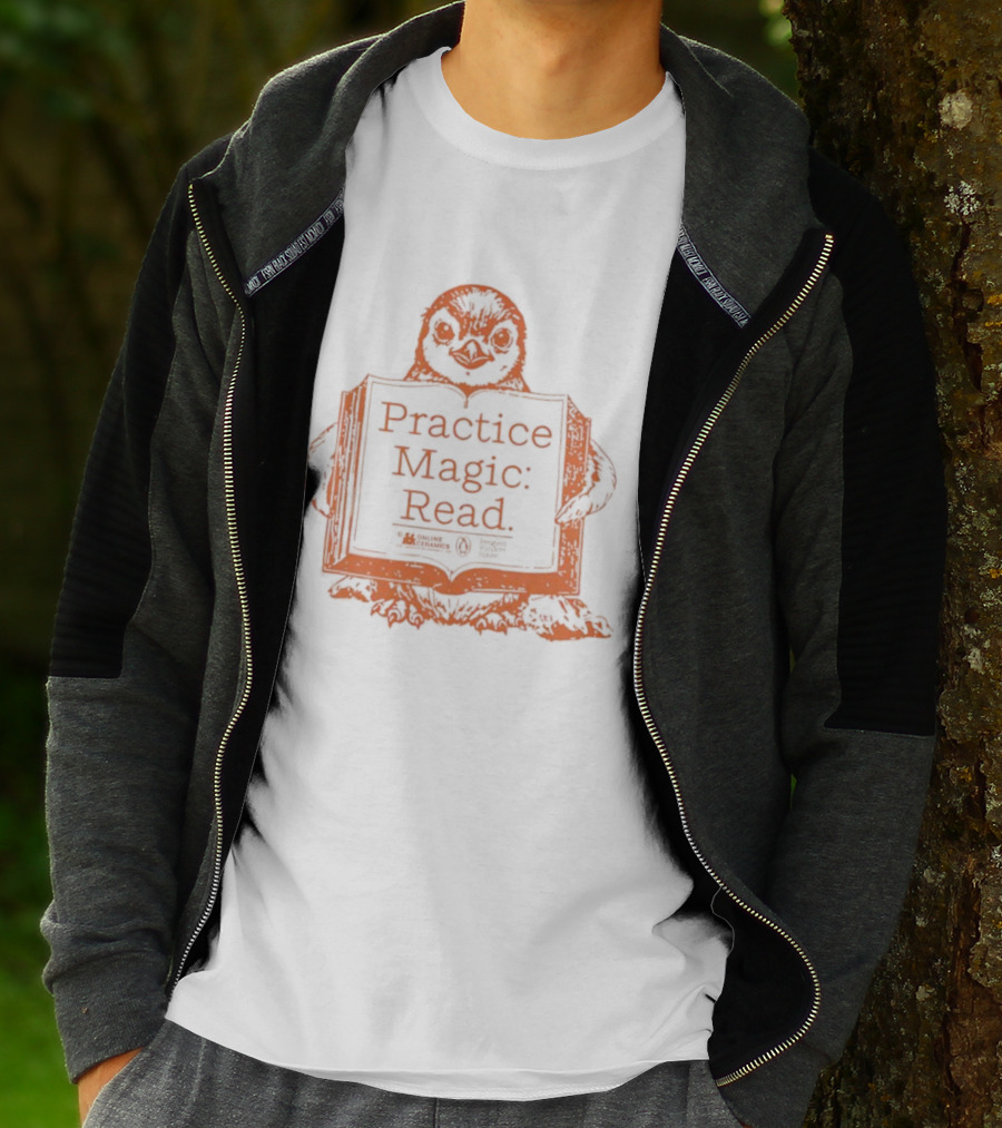 Penguin Holding Book Practice Magic Read T-Shirt