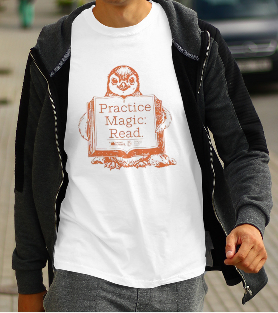 Penguin Holding Book Practice Magic Read T-Shirt