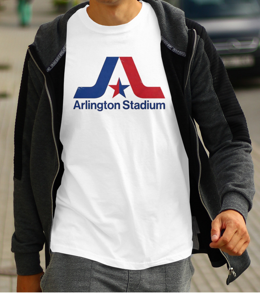 Texas Rangers Arlington Stadium Vintage Star Emblem T-Shirt