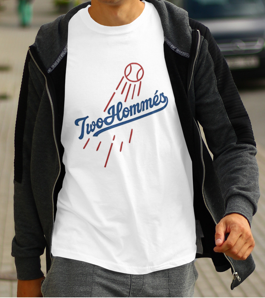 Two Hommés Baseball Collaboration Dodgers Style T-Shirt