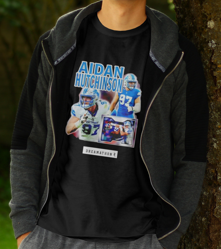 Aidan Hutchinson 97 Detroit Lions NFL Dreamathon T-Shirt