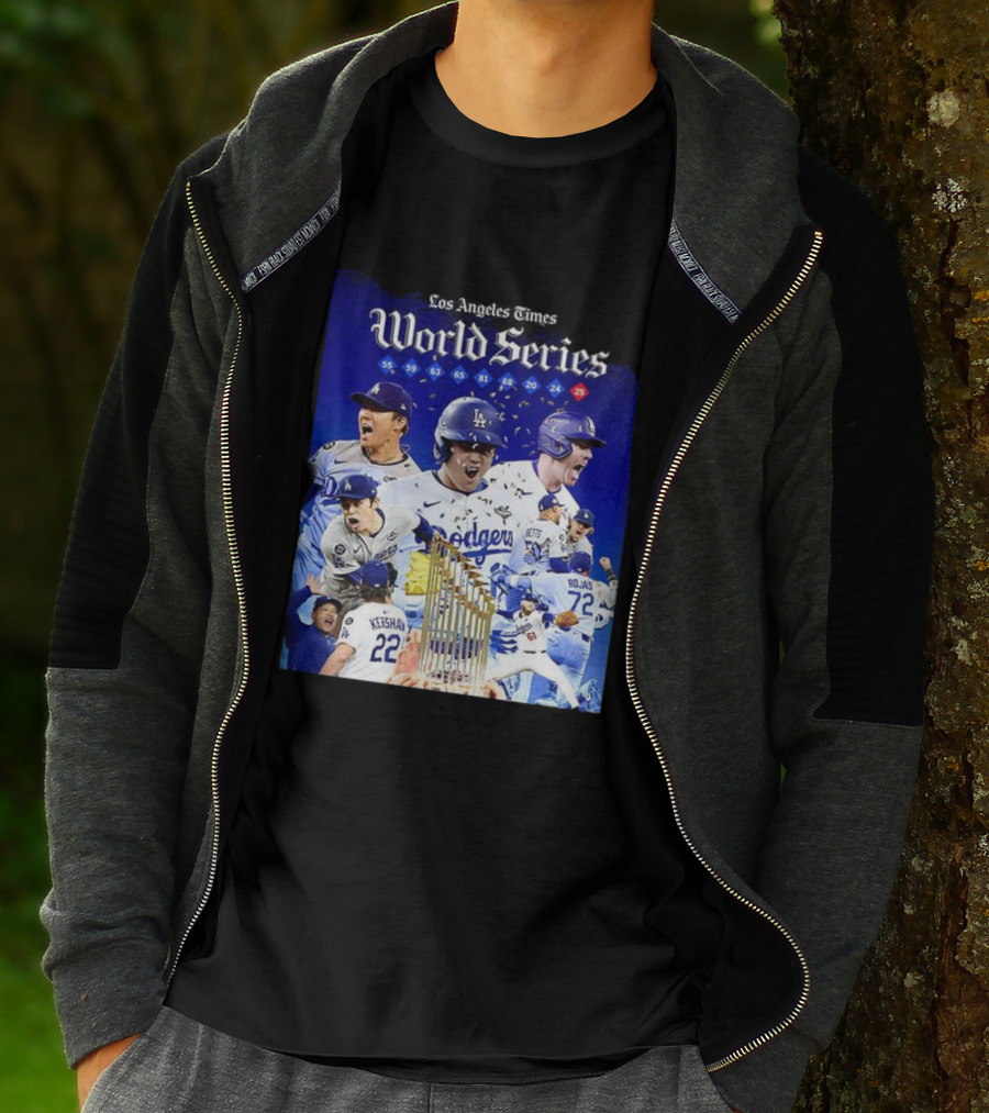 Los Angeles Dodgers World Series Champions 2025 Celebration With Iconic Moments And Championship Years T-Shirt