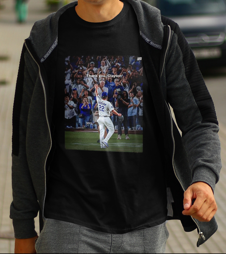Thank You Clayton Kershaw 22 Crowd Tribute T-Shirt