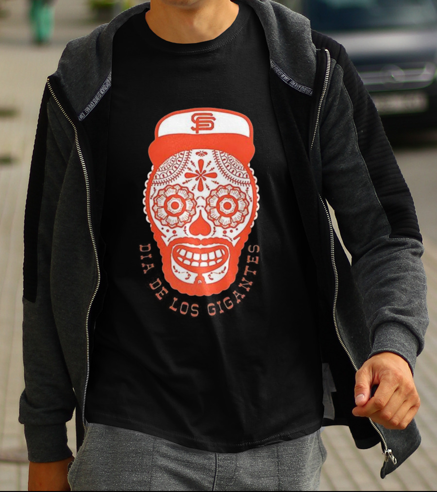 Dia De Los Gigantes San Francisco Skull Cap MLB Celebration T-Shirt