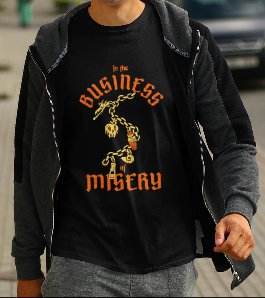 In The Business Of Misery Chain With Charms T-Shirt