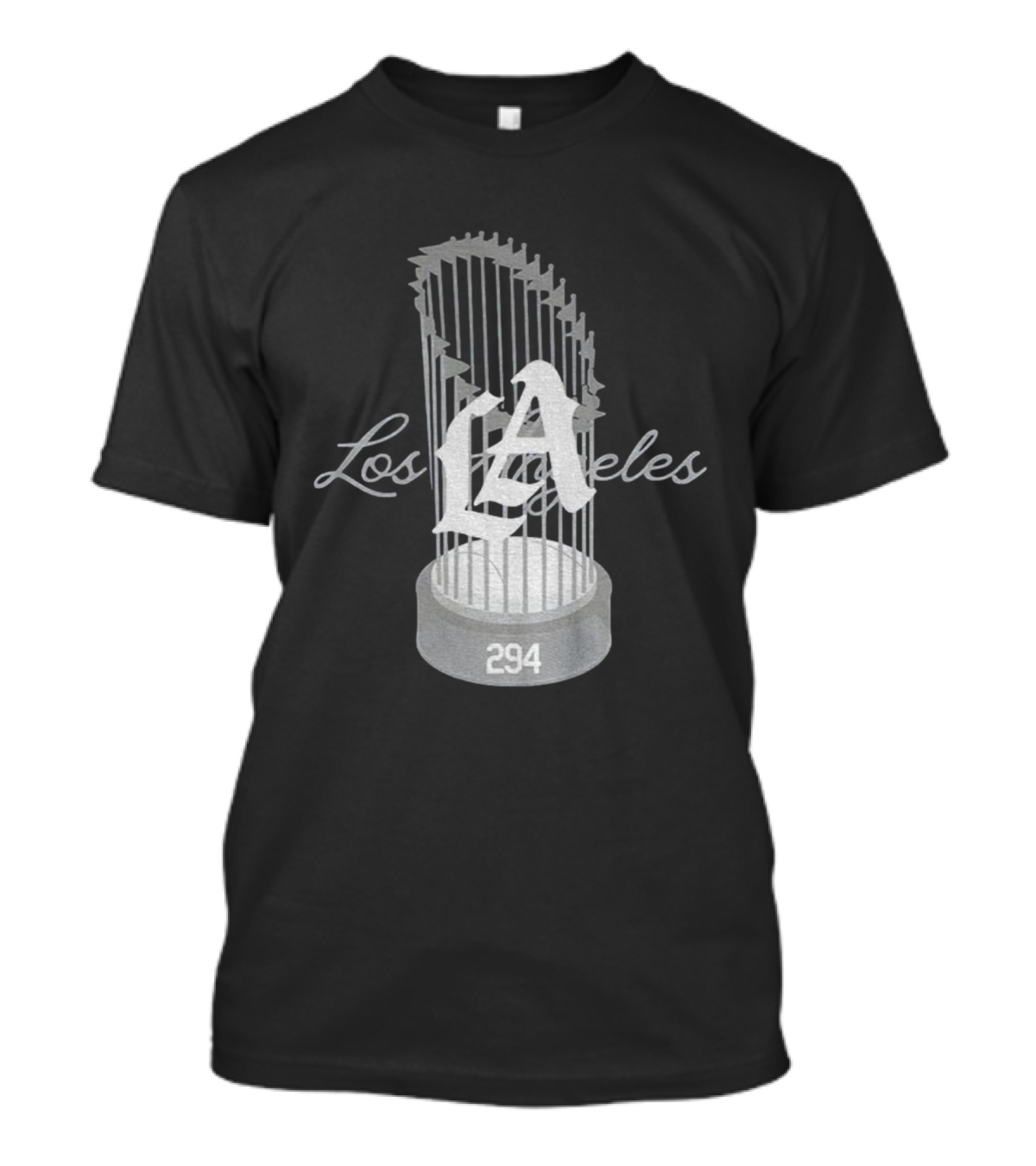 Los Angeles Dodgers LA 294 World Champs Trophy T-Shirt