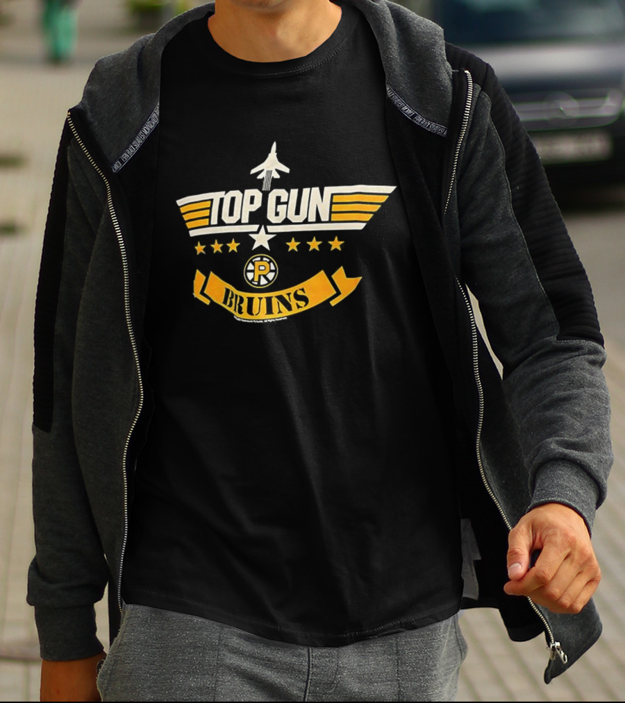 Top Gun Providence Bruins Stars Banner T-Shirt