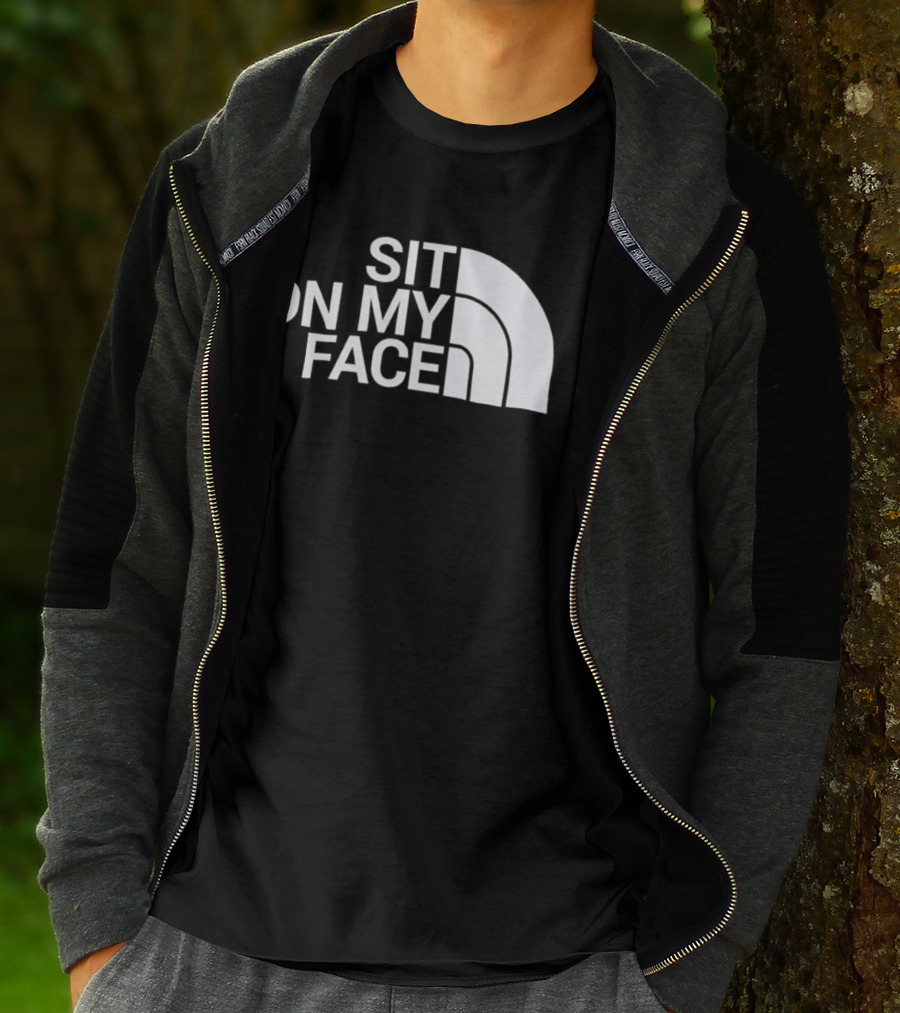 Sit On My Face Parody Graphic With Iconic Half-Dome Style Logo T-Shirt