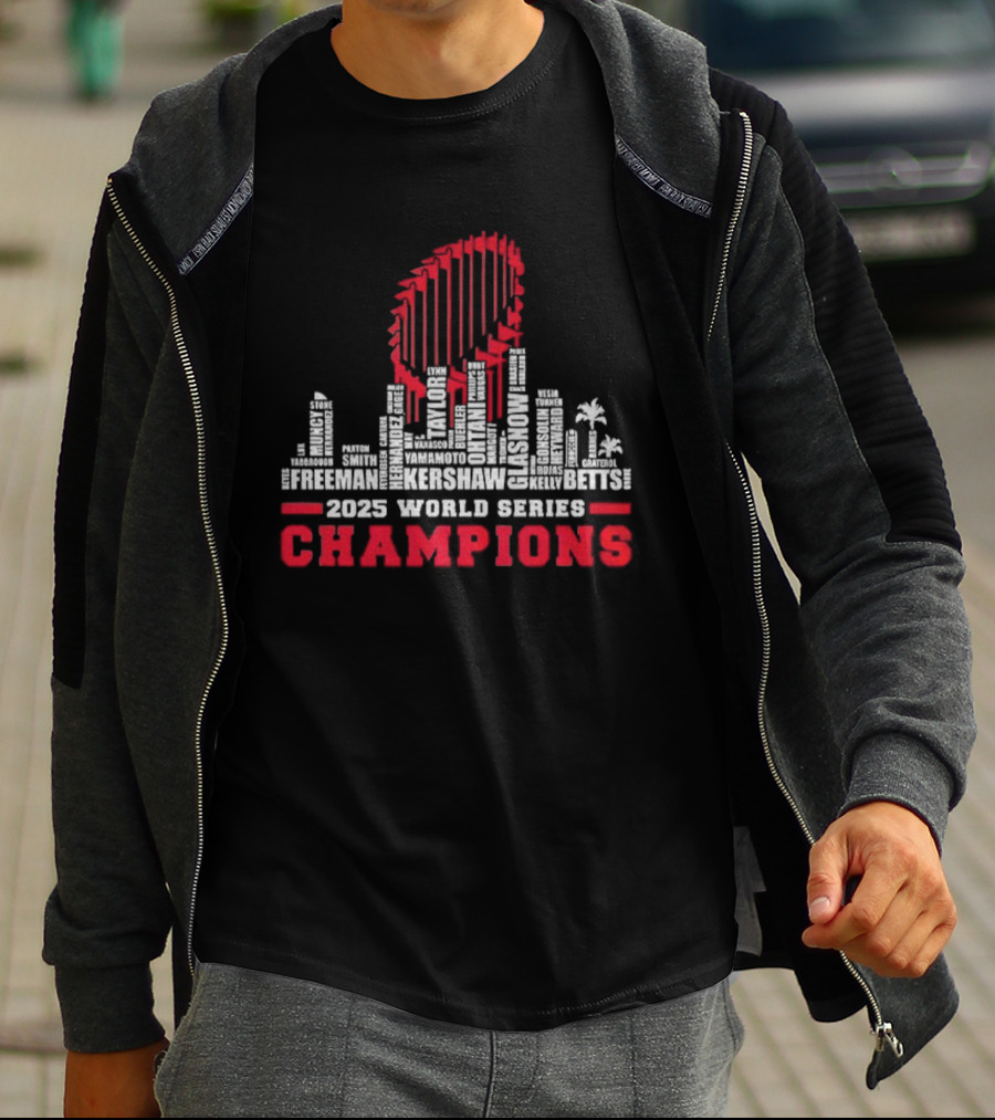 Philadelphia Phillies 2023 World Series Champions Skyline Celebration T-Shirt
