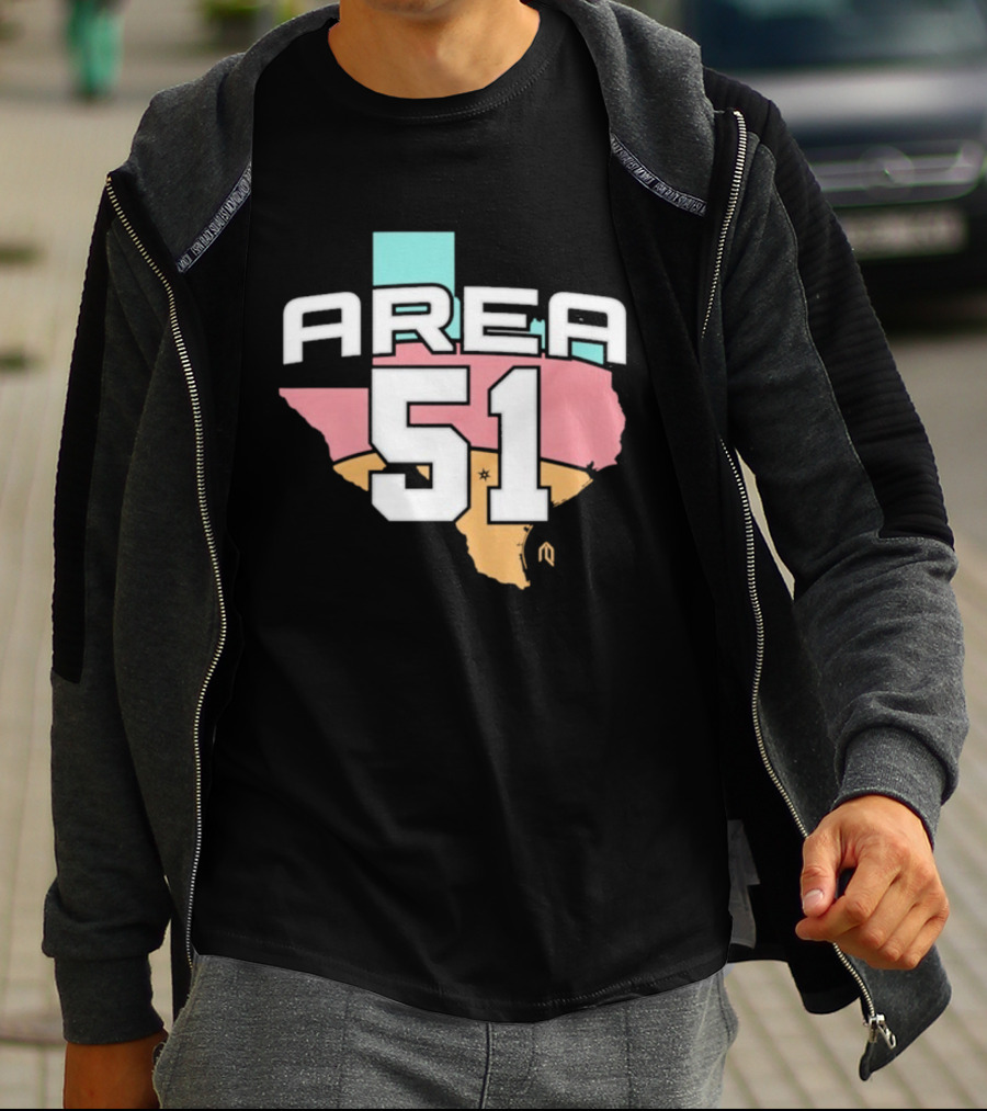 San Antonio Spurs Area 51 Texas Basketball Theme T-Shirt
