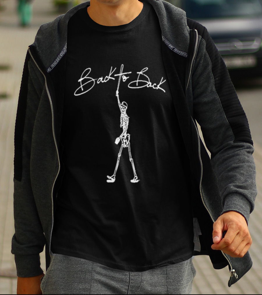 Back To Back Los Angeles Dodgers World Series Champions 2025 Skeleton T-Shirt