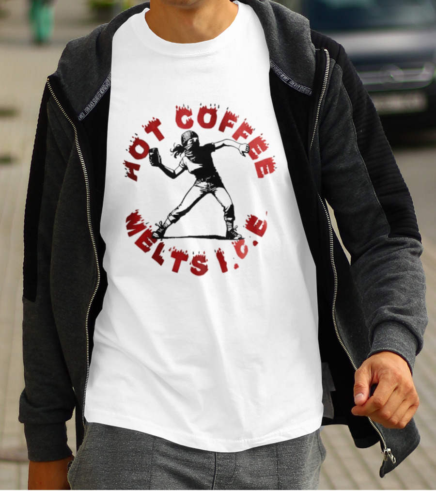 Hot Coffee Melts ICE Roller Derby Girl T-Shirt