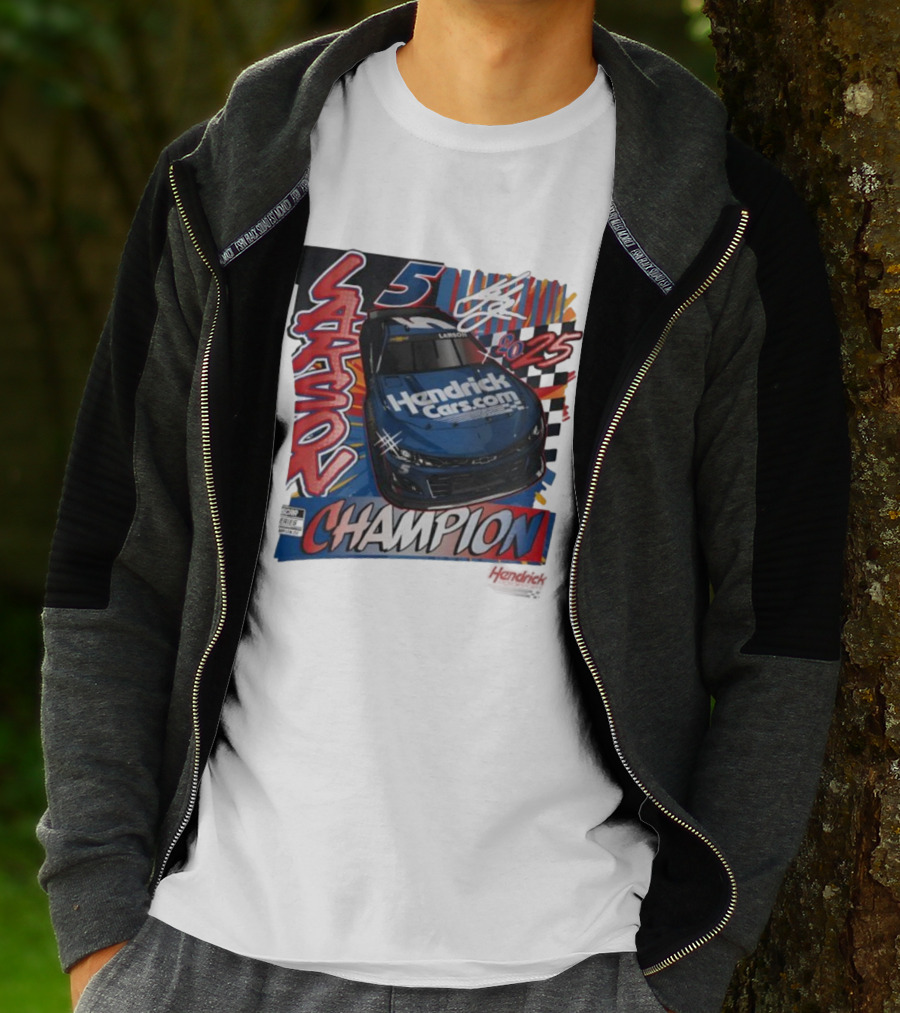 Kyle Larson 5 Champion Hendrick Cars 2025 NASCAR Cup Series T-Shirt
