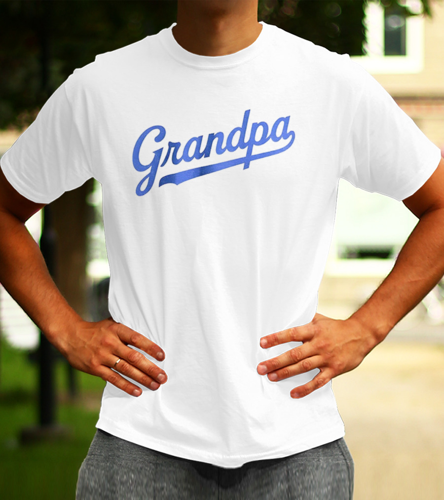 LA Dodgers Baseball Grandpa Styled Text T-Shirt