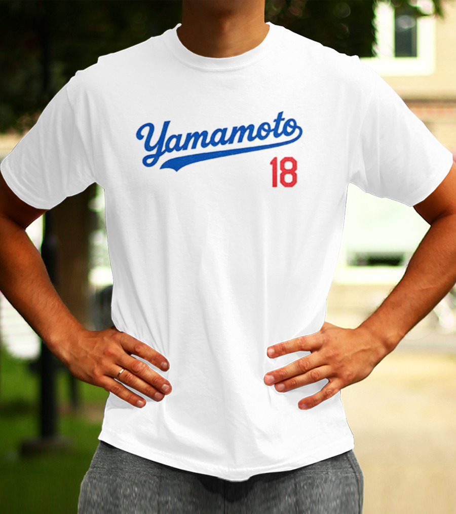 Yamamoto 18 Los Angeles Dodgers MLB Baseball World Champions T-Shirt