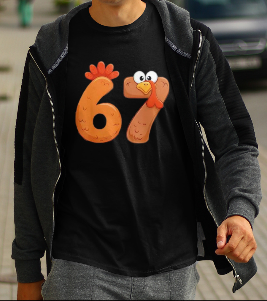 67 Thanksgiving Turkey Cool Fall Farm Fun T-Shirt