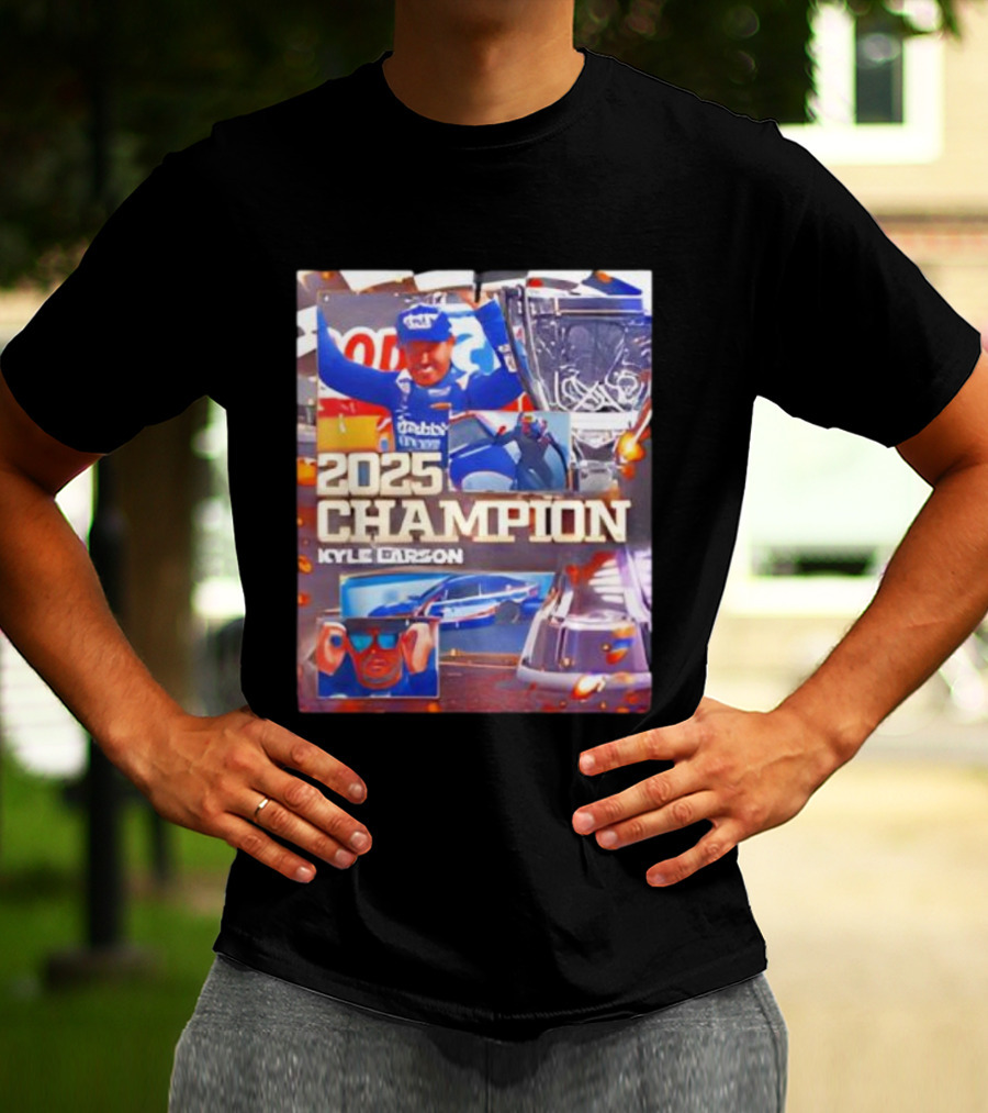 2025 Champion Kyle Larson NASCAR Cup Series Win Racing Victory T-Shirt