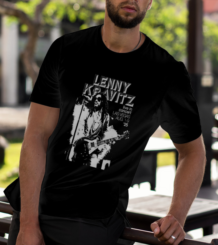 Lenny Kravitz Live In Concert Las Vegas Aug 10 2025 Tour T-Shirt