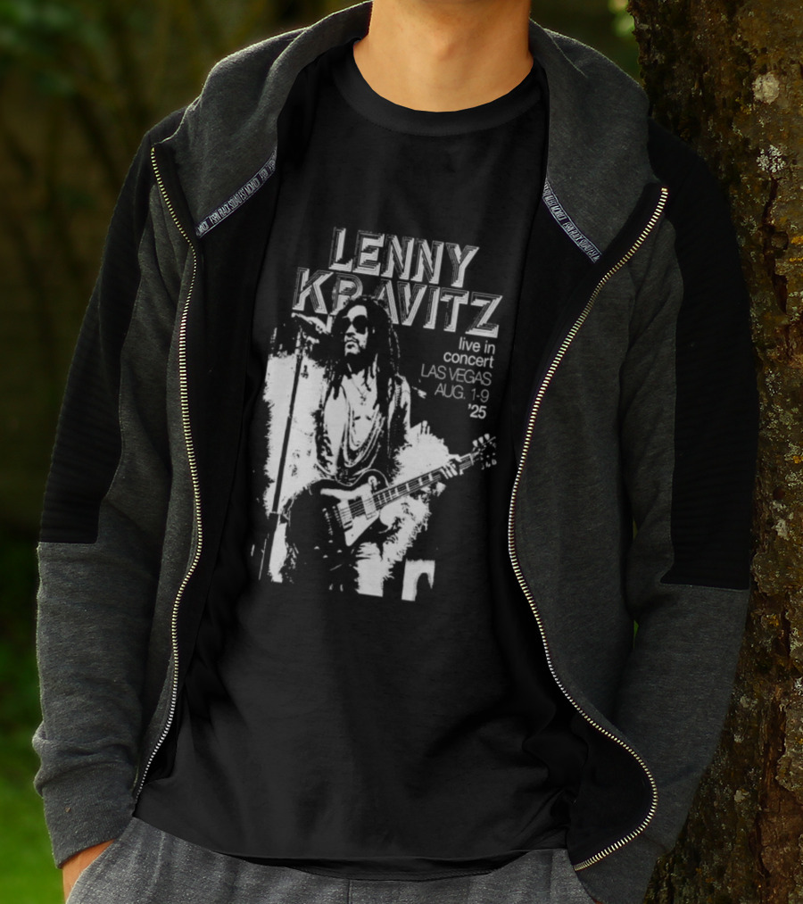 Lenny Kravitz Live In Concert Las Vegas Aug 10 2025 Tour T-Shirt