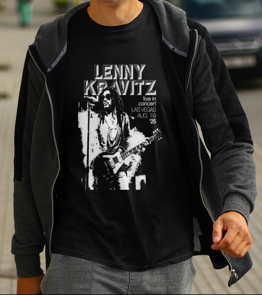 Lenny Kravitz Live In Concert Las Vegas Aug 10 2025 Tour T-Shirt