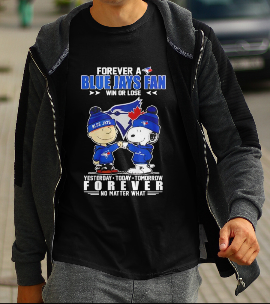 Snoopy Charlie Brown Toronto Blue Jays Fan Forever Win Or Lose T-Shirt