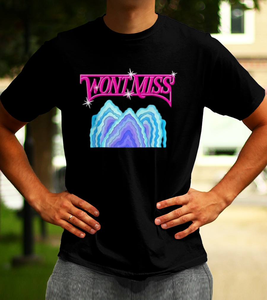 Won't Miss Blink Neon Mountain Waves T-Shirt