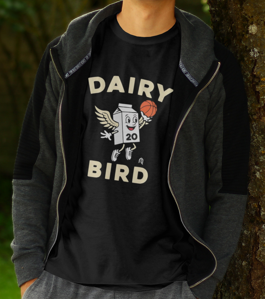 Dairy Bird 20 Winged Milk Carton Basketball T-Shirt