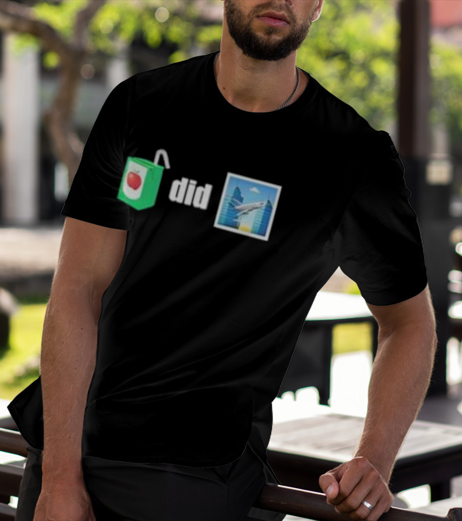 Juice Box 9-11 Airplane Twin Towers Iconic Concept T-Shirt