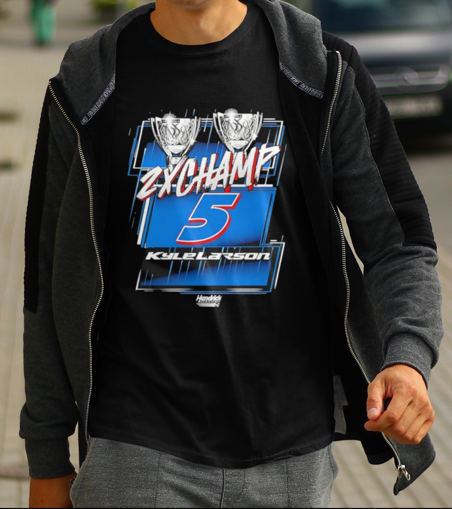 Kyle Larson 2X Champ Number 5 Hendrick NASCAR Cup Series T-Shirt