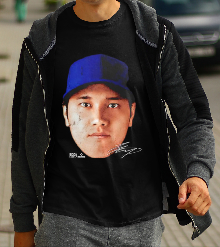 Shohei Ohtani Los Angeles Vintage Head Signature T-Shirt