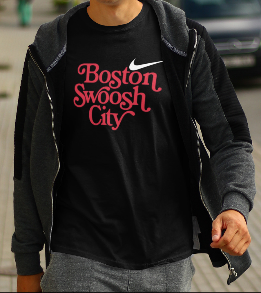 Boston Swoosh City Sportswear Iconic Nike Style T-Shirt