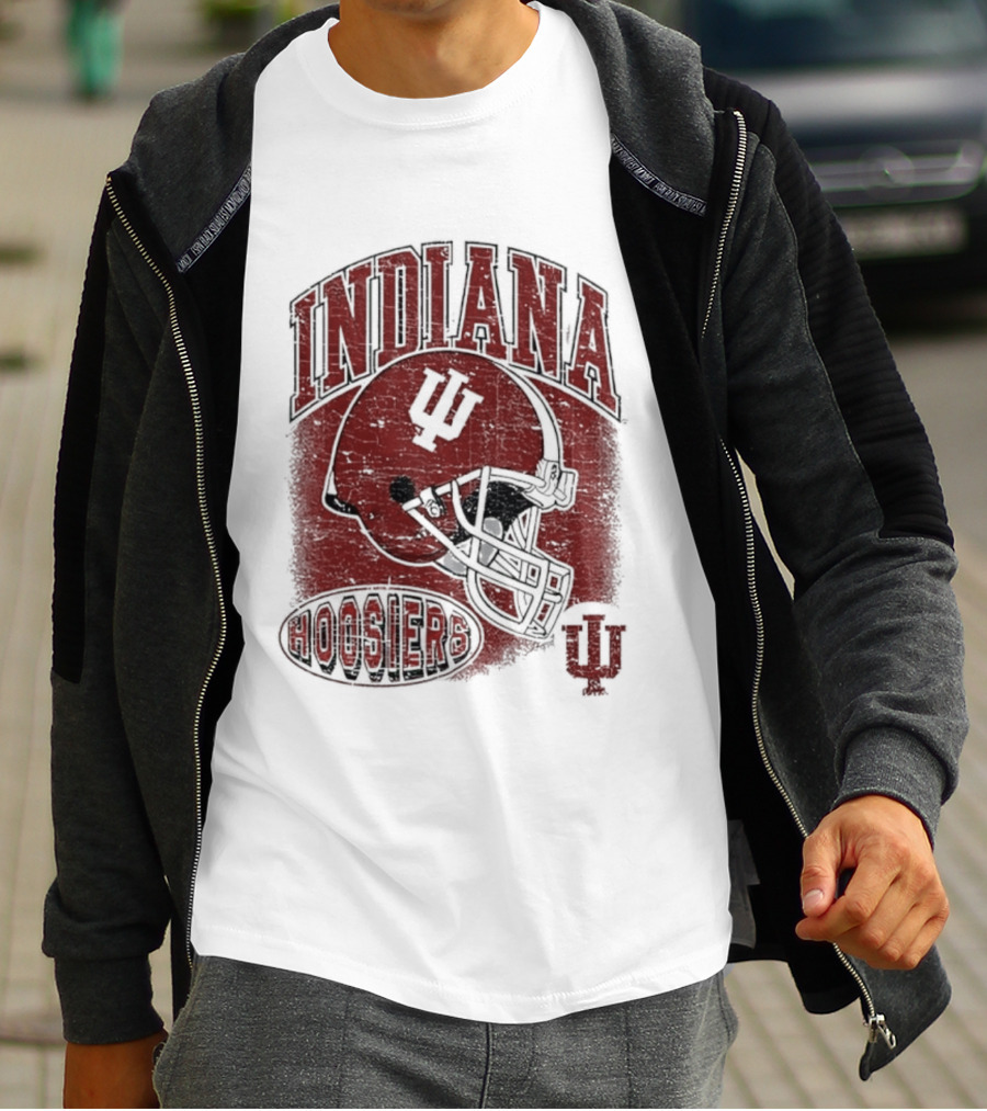 Indiana Hoosiers Vintage Helmet IU Football T-Shirt