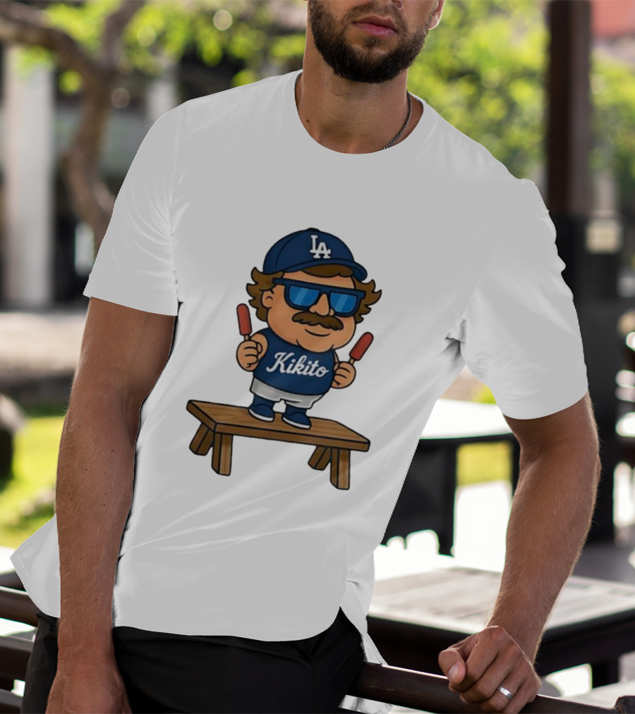 Kikito Popsicles LA Cap Character With Sunglasses And Mustache T-Shirt