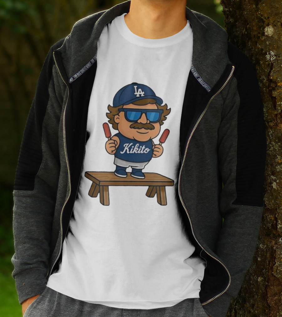Kikito Popsicles LA Cap Character With Sunglasses And Mustache T-Shirt