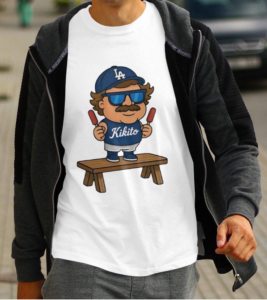 Kikito Popsicles LA Cap Character With Sunglasses And Mustache T-Shirt
