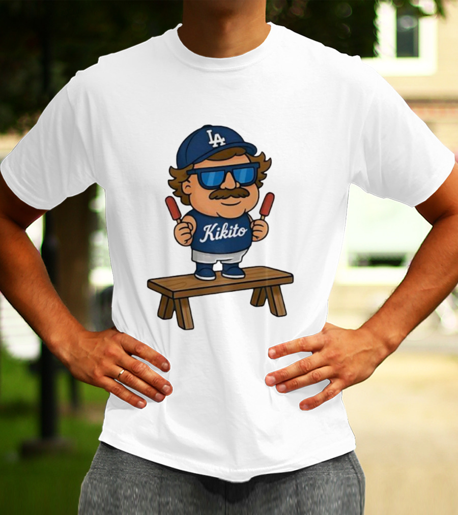 Kikito Popsicles LA Cap Character With Sunglasses And Mustache T-Shirt