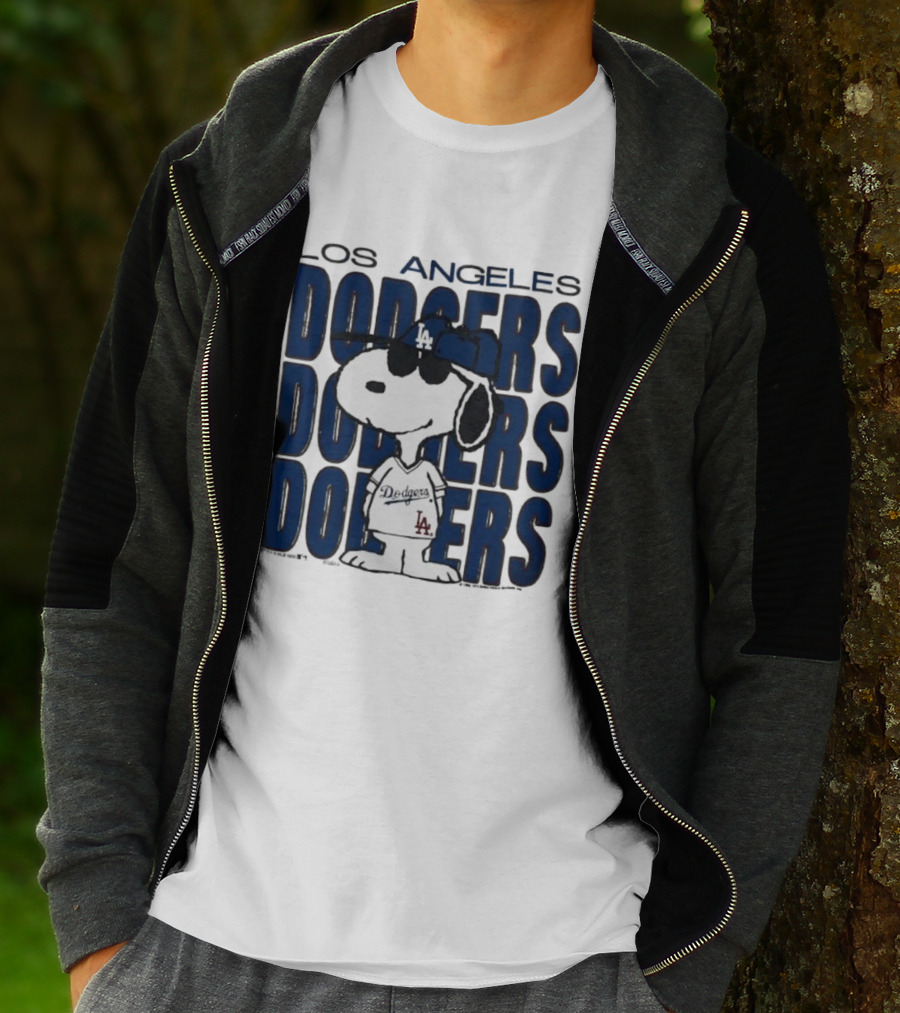 Snoopy Los Angeles Dodgers Jersey Vintage Style T-Shirt