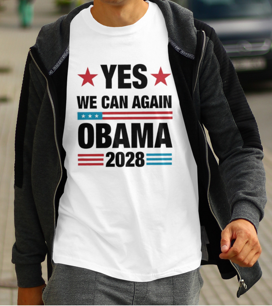 Yes We Can Again Obama 2028 Political Campaign T-Shirt