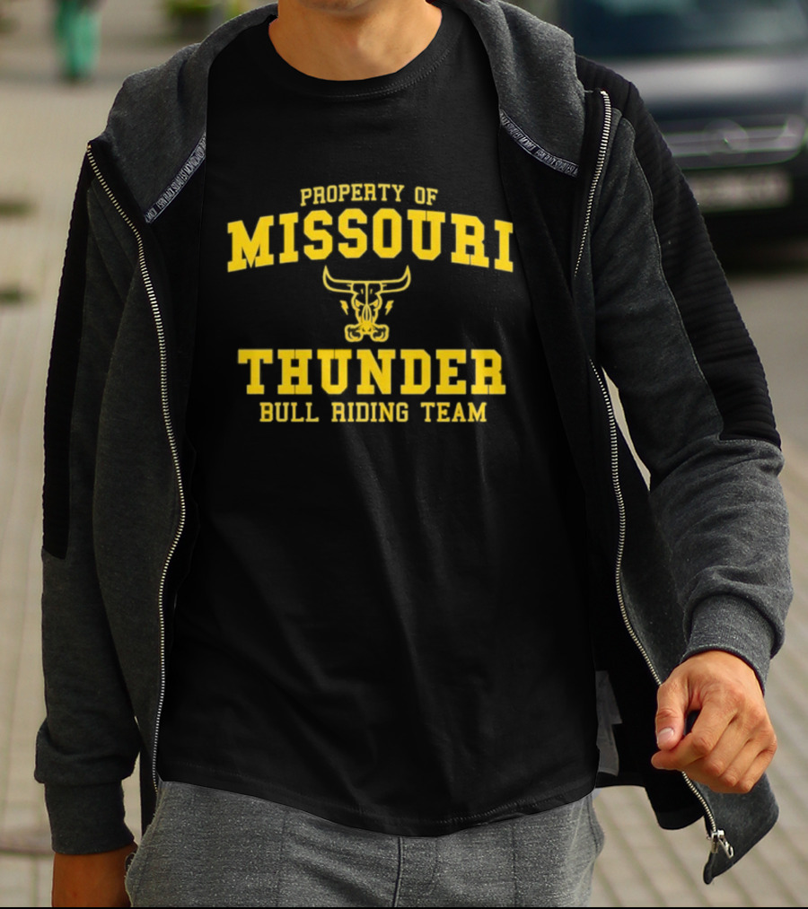 Property Of Missouri Thunder Bull Riding Team T-Shirt